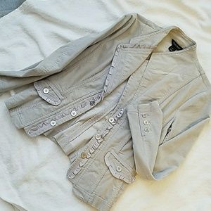 WHBM courderoy jacket in grey/silver